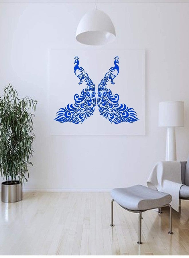 ARandNJ استنسل ARandNJ كومبو للرسم على الجدران (المقاس: 16 × 24 بوصة) الموضوع: طاووس، تصميم قابل لإعادة الاستخدام، مناسب لغرفة النوم وغرفة المعيشة (عبوة من قطعة واحدة) - Image 1